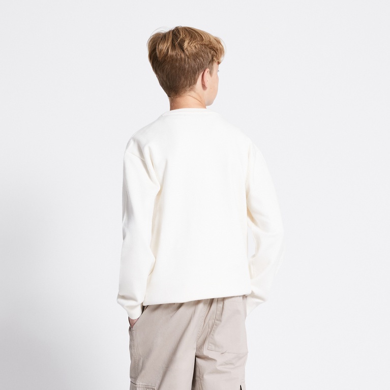 Fine-knit sweater "Ruben star" Off white